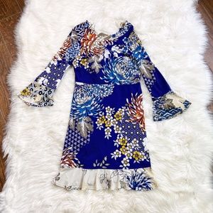 Hale Bob Rosario Floral Jersey Dress Small